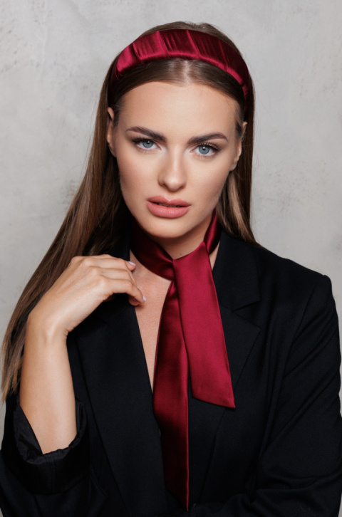 Jedwabna apaszka "Bordo Silk" Jedwabna apaszka "Bordo Silk"