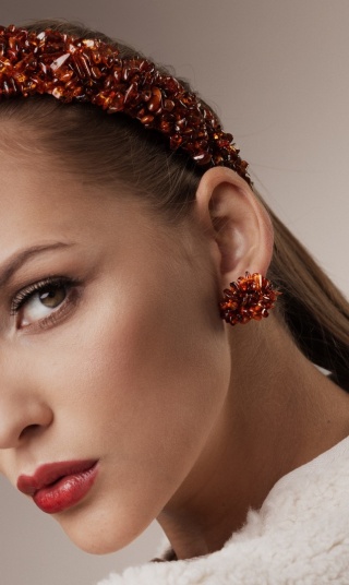 Kolczyki Amber Echo Rosette
