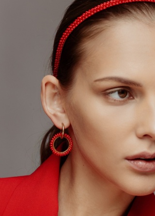 Kolczyki Coral Circle