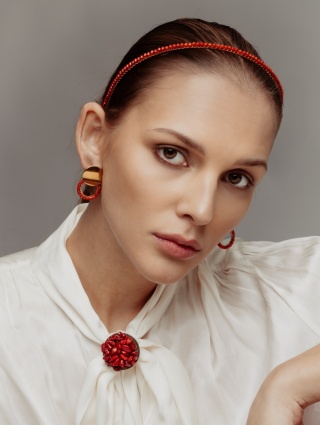 Kolczyki Red Coral Light