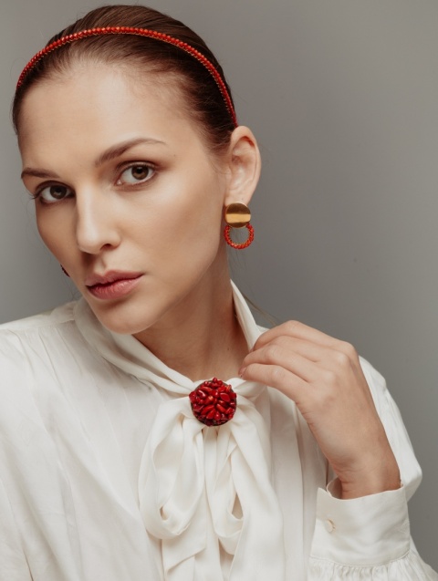 Kolczyki Red Coral Light