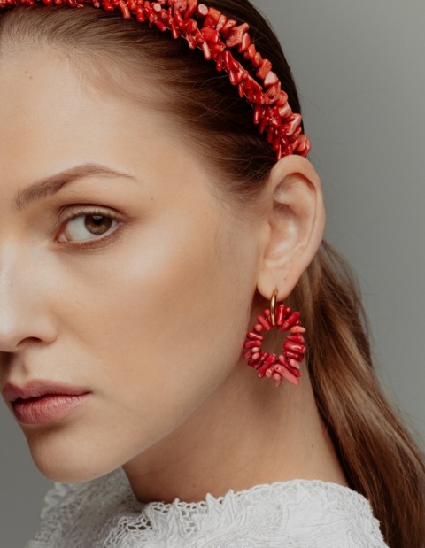 Kolczyki Coral Rosette