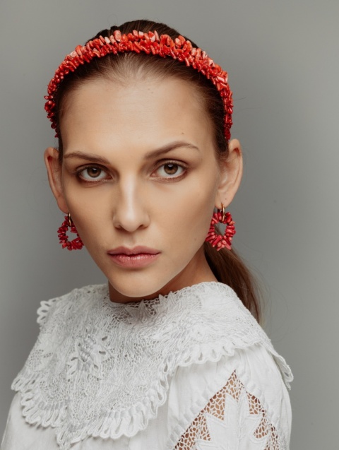 Kolczyki Coral Rosette